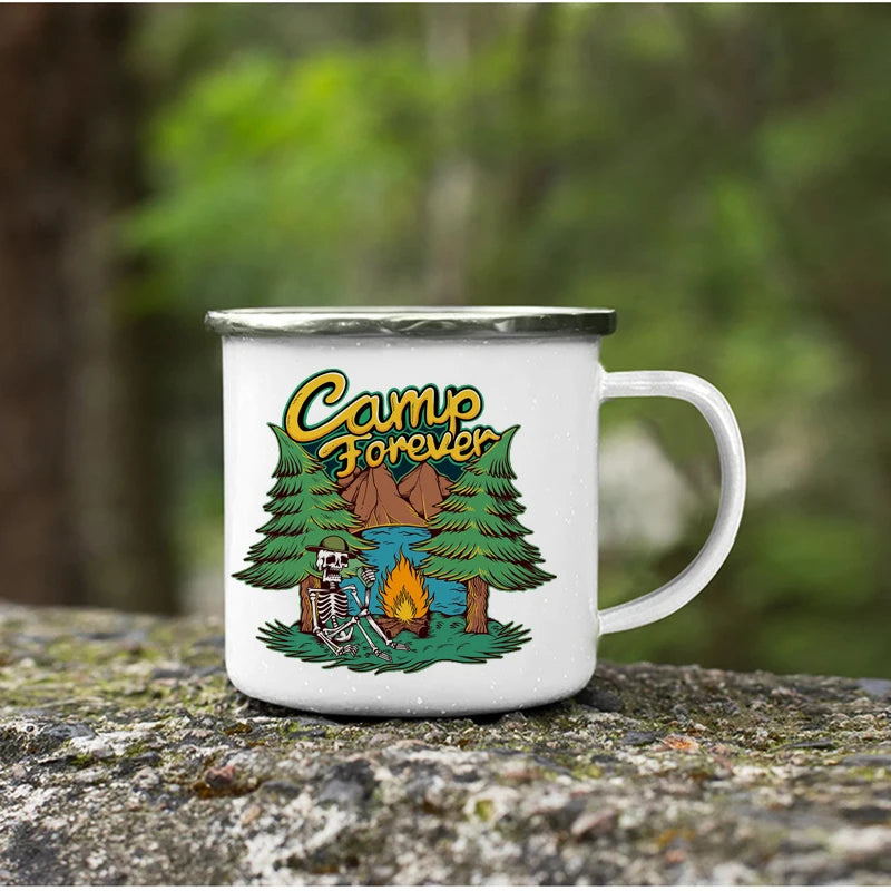 Mug Émaillé – Pour les Amoureux du Camping