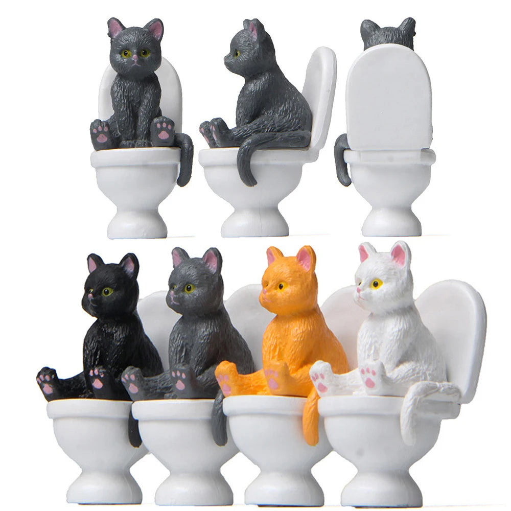 Figurine Chat sur Toilette – Le petit compagnon trop mignon !