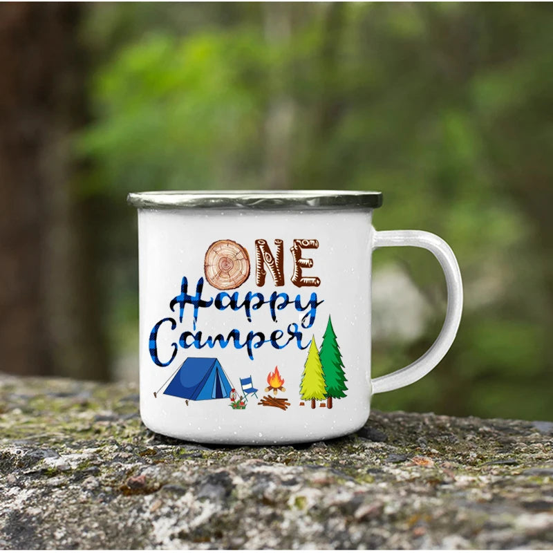 Mug Émaillé – Pour les Amoureux du Camping