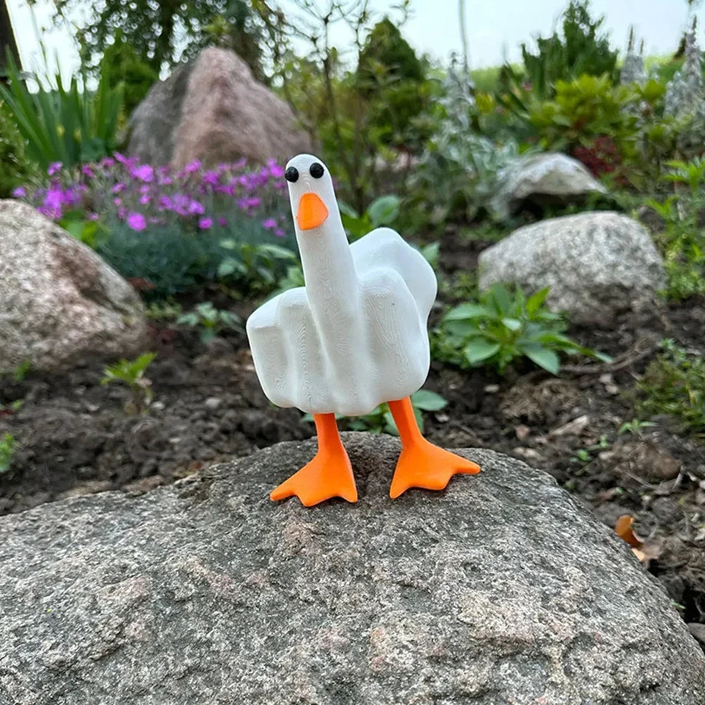 Figurine Canard Humour - Statue Résine Déco