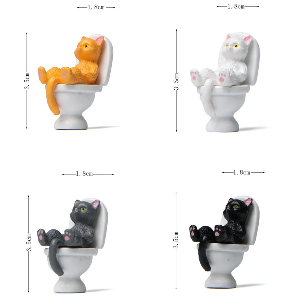 Figurine Chat sur Toilette – Le petit compagnon trop mignon !