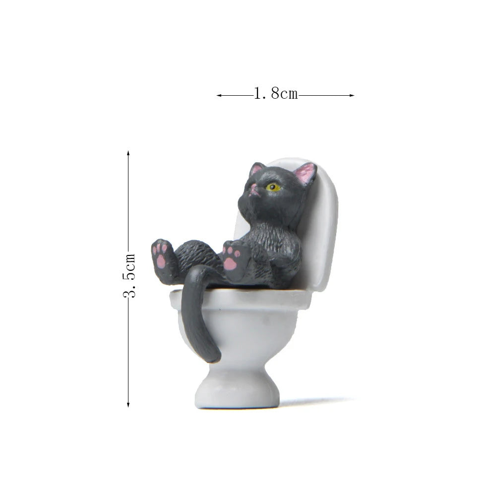 Figurine Chat sur Toilette – Le petit compagnon trop mignon !
