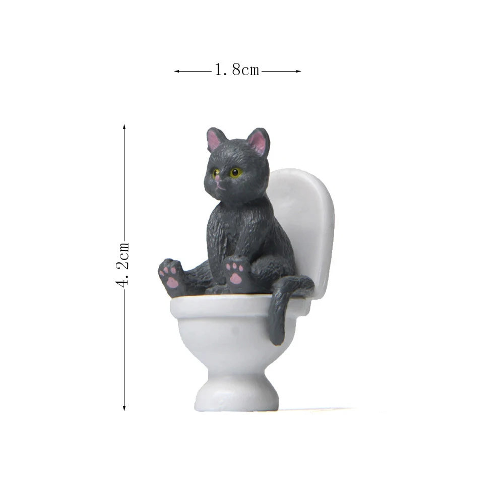 Figurine Chat sur Toilette – Le petit compagnon trop mignon !