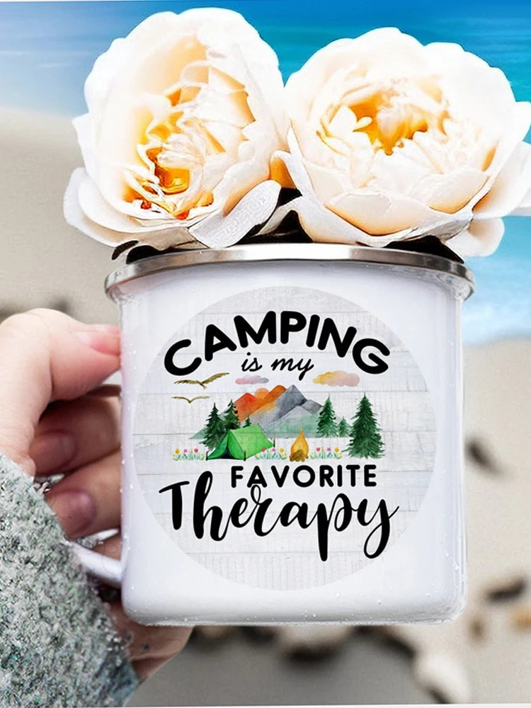 Mug Émaillé – Pour les Amoureux du Camping