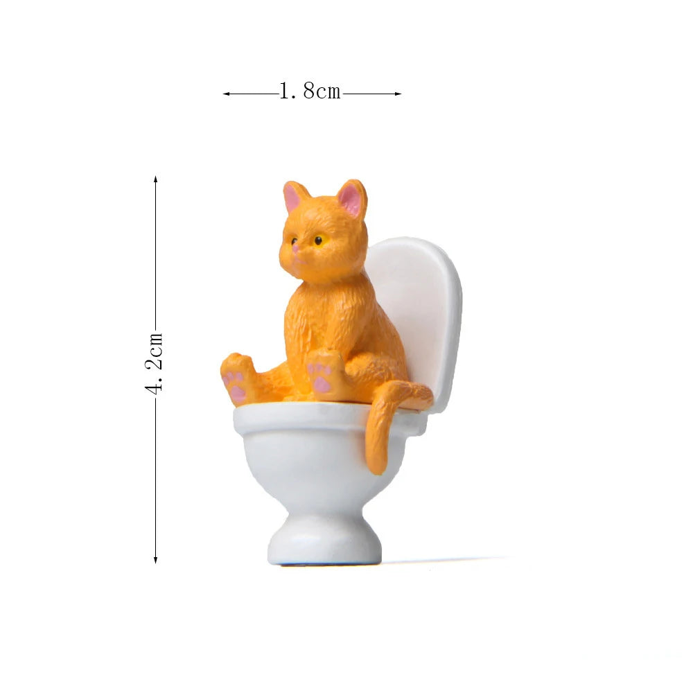 Figurine Chat sur Toilette – Le petit compagnon trop mignon !