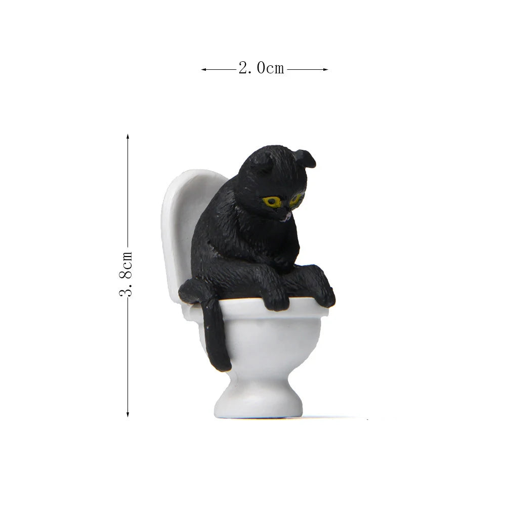 Figurine Chat sur Toilette – Le petit compagnon trop mignon !