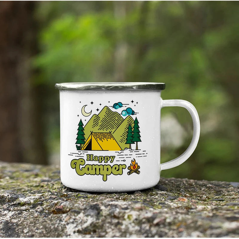Mug Émaillé – Pour les Amoureux du Camping