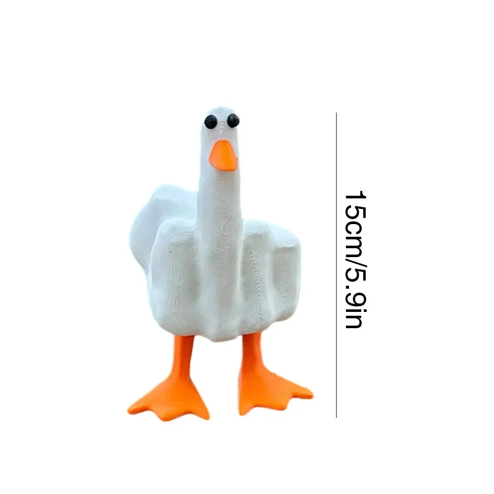 Figurine Canard Humour - Statue Résine Déco