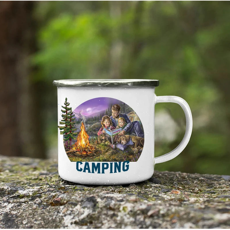 Mug Émaillé – Pour les Amoureux du Camping