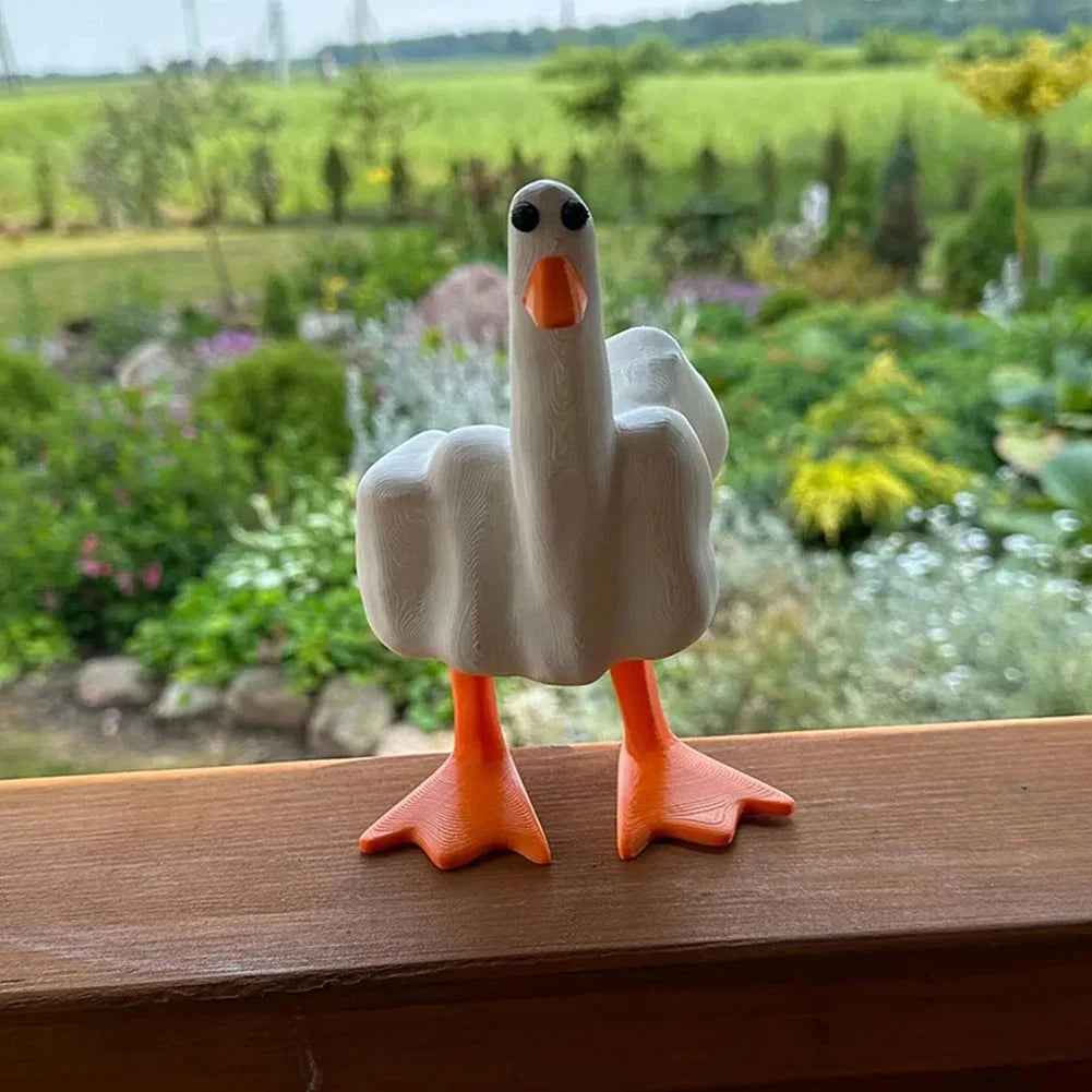 Figurine Canard Humour - Statue Résine Déco