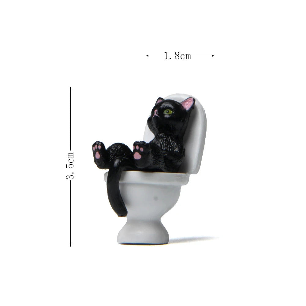 Figurine Chat sur Toilette – Le petit compagnon trop mignon !