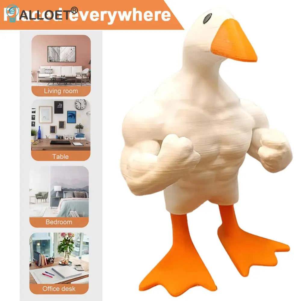 Porte-Clés Magnétique Canard Musclé – Déco Fun et Originale