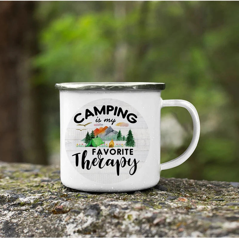 Mug Émaillé – Pour les Amoureux du Camping