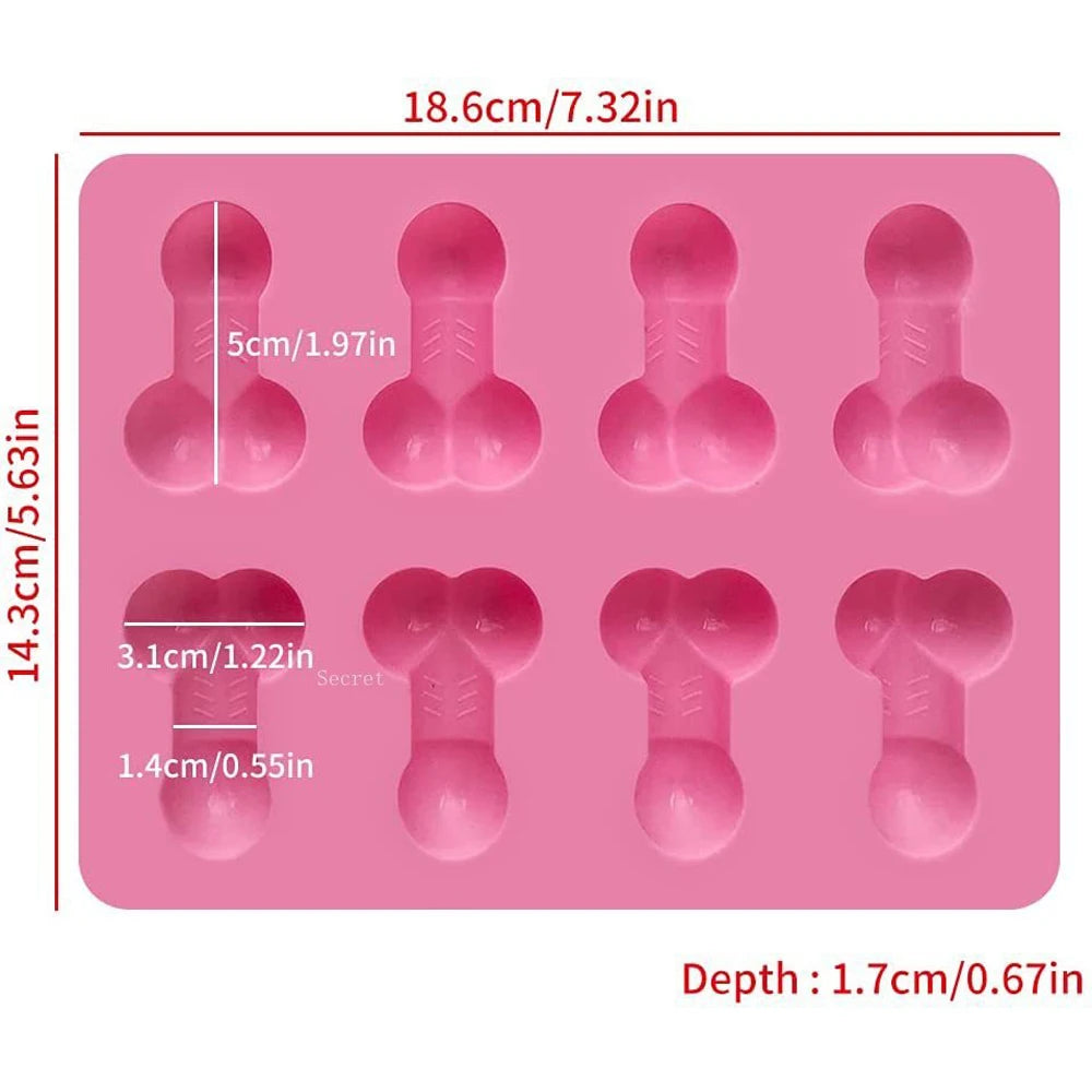 Funny Dicks Silicone Chocolate & Ice Cube Mold — Le Moule Sexy qui Fait Rire !