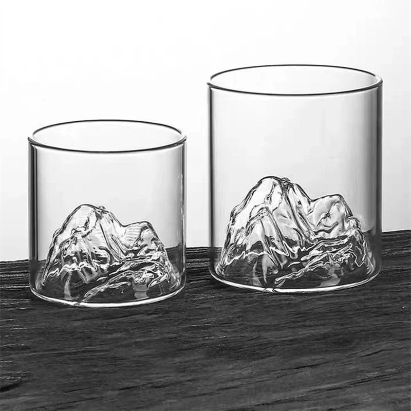 3D Mountain Whiskey Glass — Disponible en 200ML / 300ML / 350ML