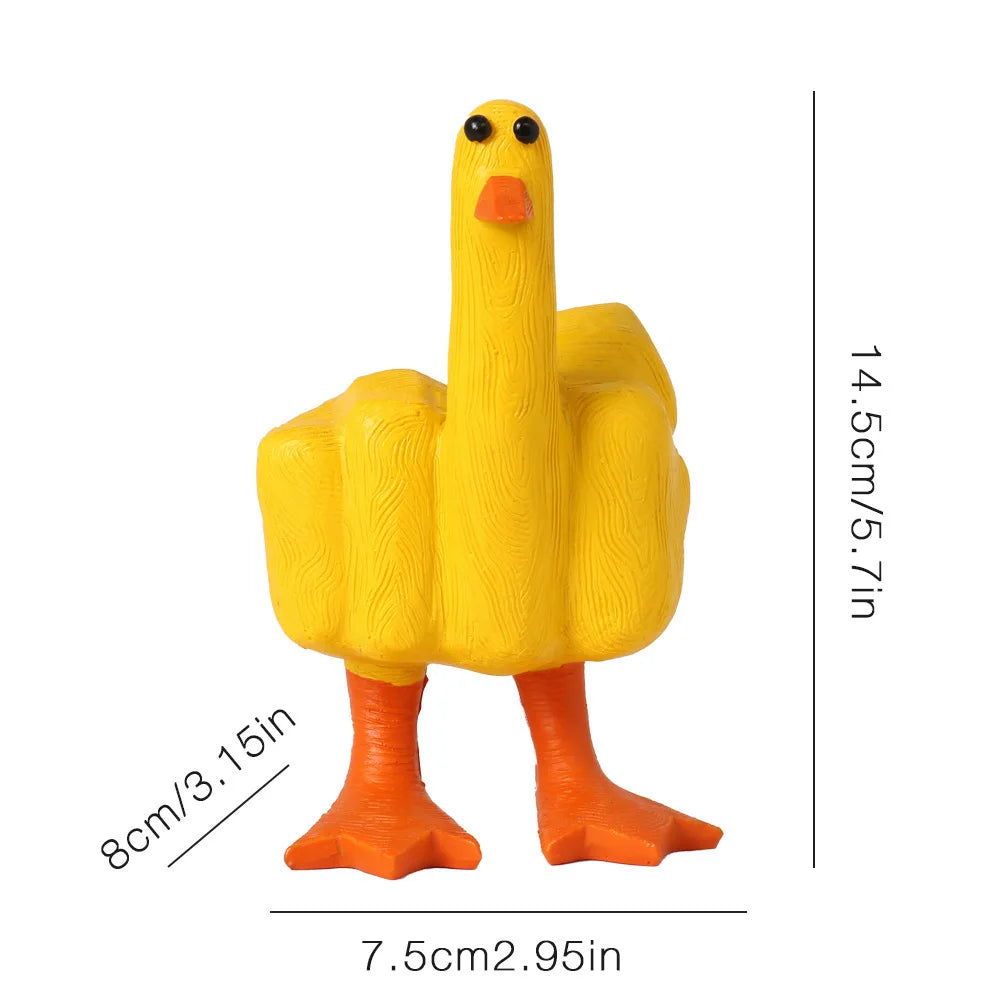 Figurine Canard Humour - Statue Résine Déco