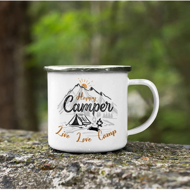 Mug Émaillé – Pour les Amoureux du Camping