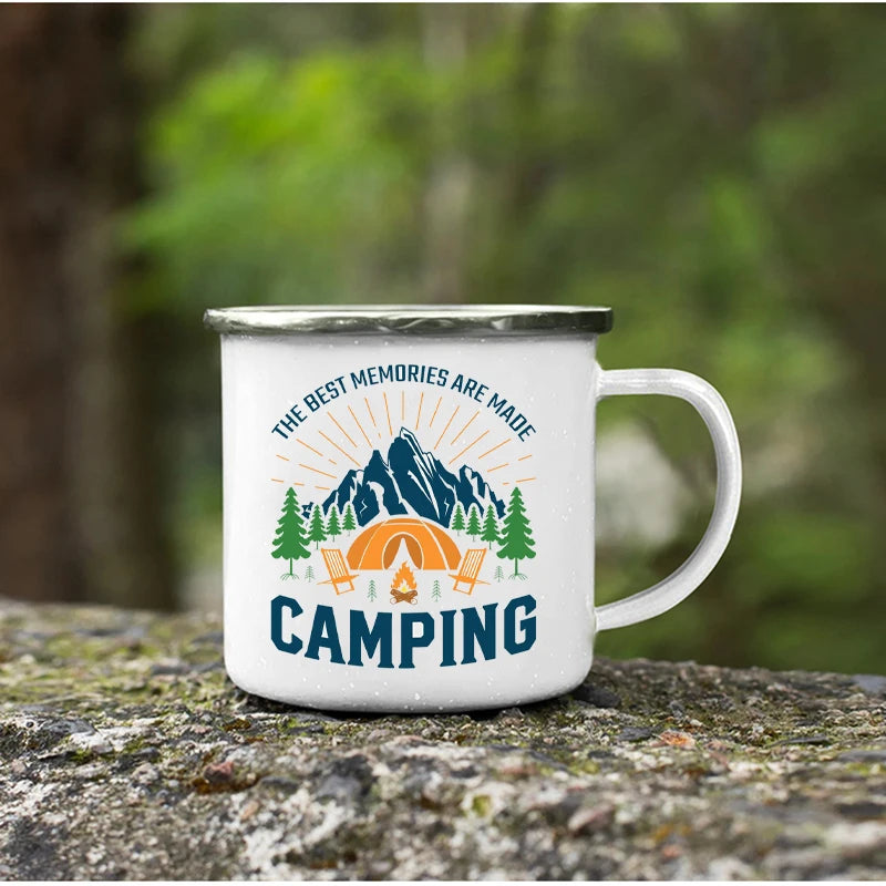 Mug Émaillé – Pour les Amoureux du Camping
