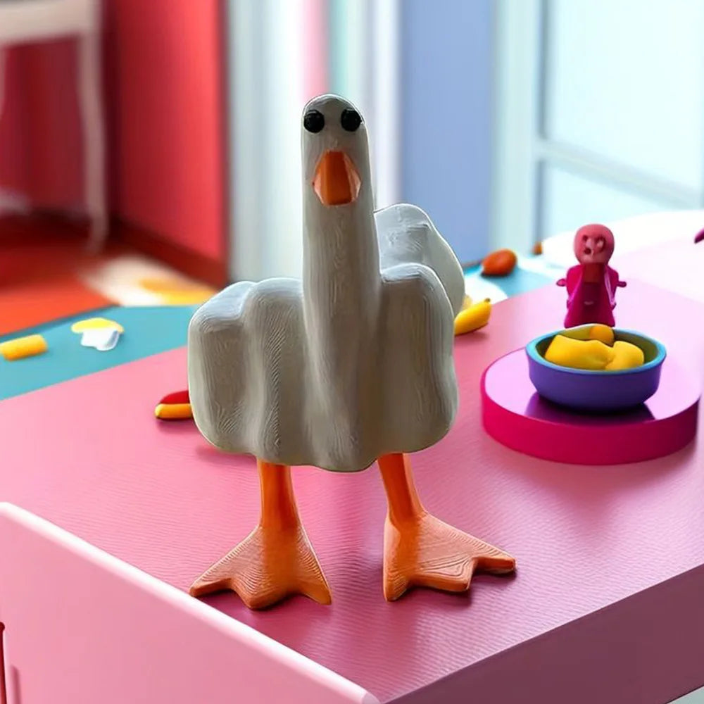 Figurine Canard Humour - Statue Résine Déco