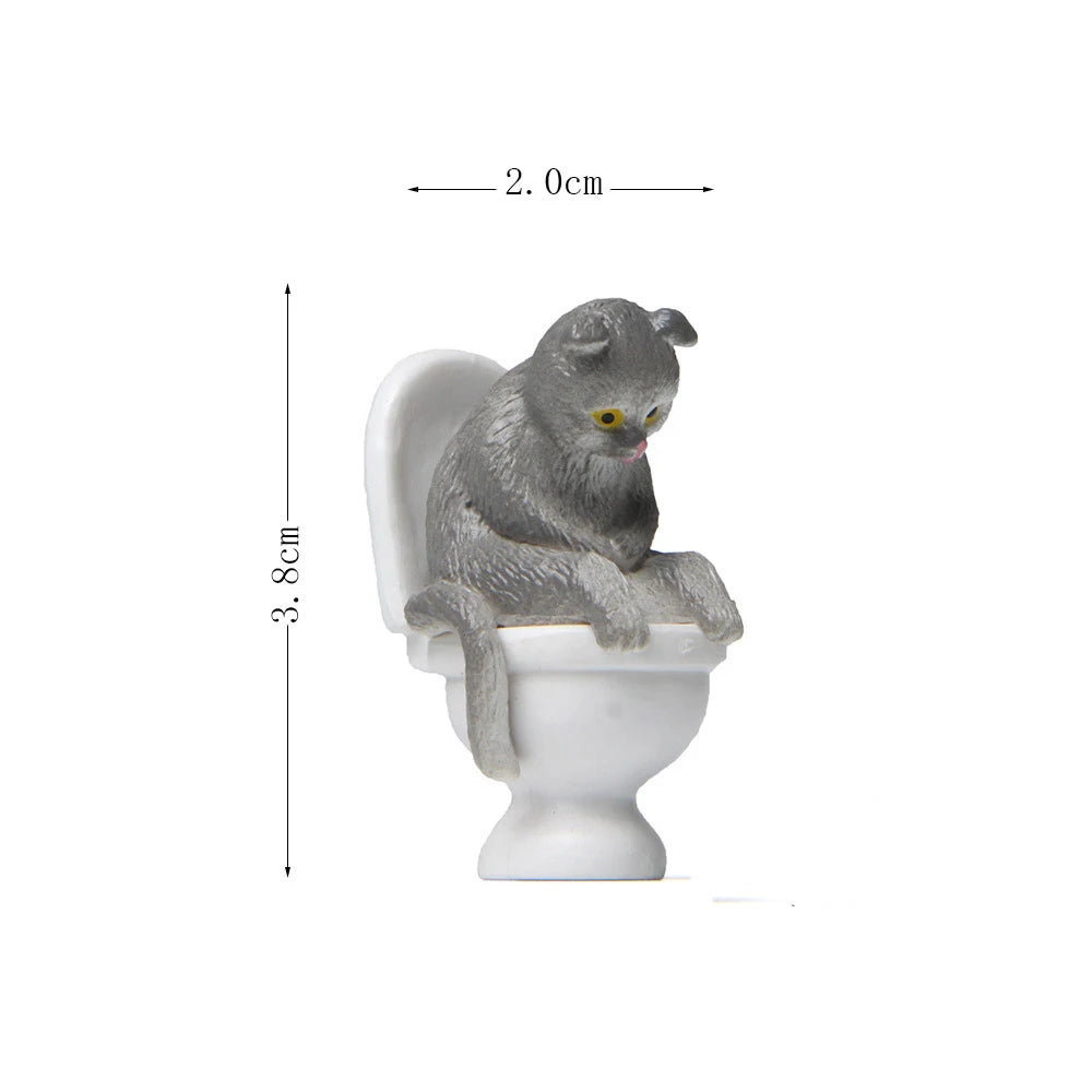 Figurine Chat sur Toilette – Le petit compagnon trop mignon !