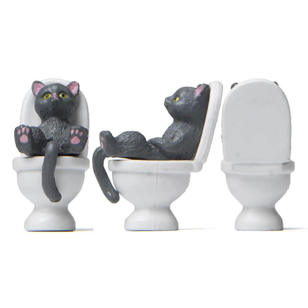 Figurine Chat sur Toilette – Le petit compagnon trop mignon !