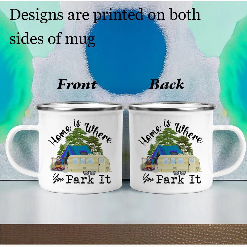 Mug Émaillé – Pour les Amoureux du Camping