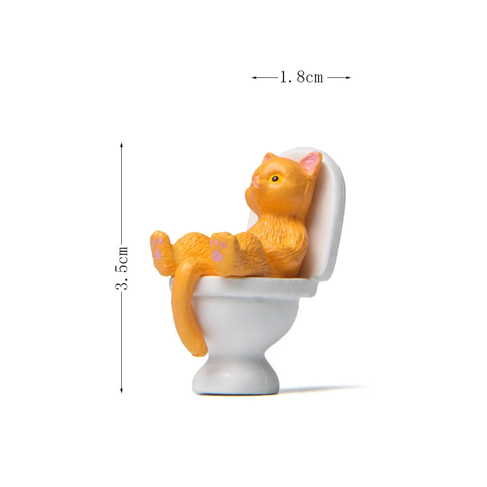 Figurine Chat sur Toilette – Le petit compagnon trop mignon !