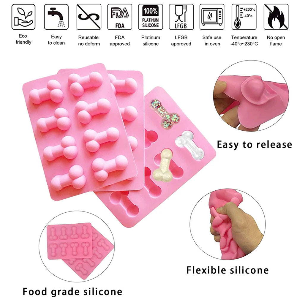 Funny Dicks Silicone Chocolate & Ice Cube Mold — Le Moule Sexy qui Fait Rire !