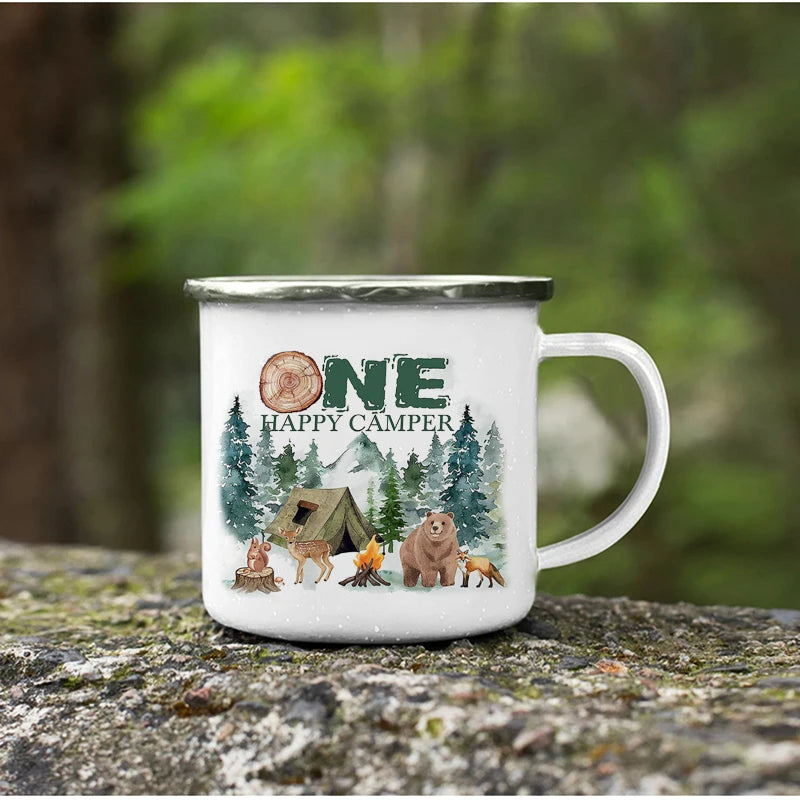 Mug Émaillé – Pour les Amoureux du Camping