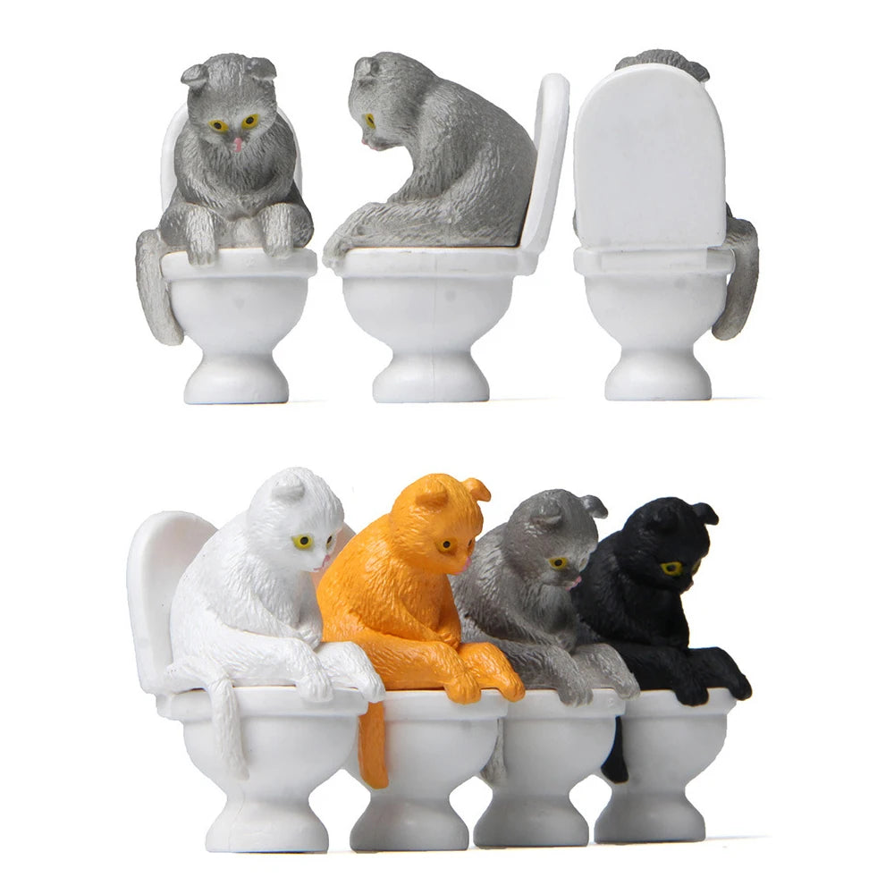 Figurine Chat sur Toilette – Le petit compagnon trop mignon !