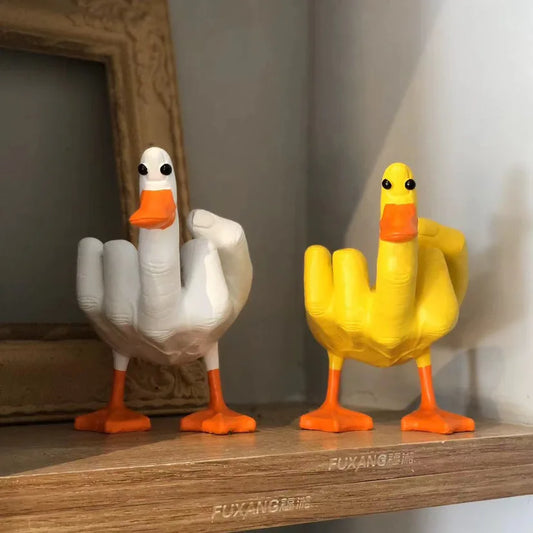 Figurine Canard Humour - Statue Résine Déco
