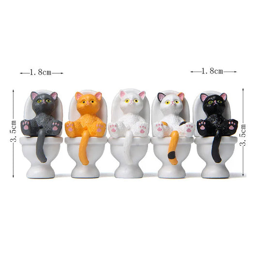 Figurine Chat sur Toilette – Le petit compagnon trop mignon !