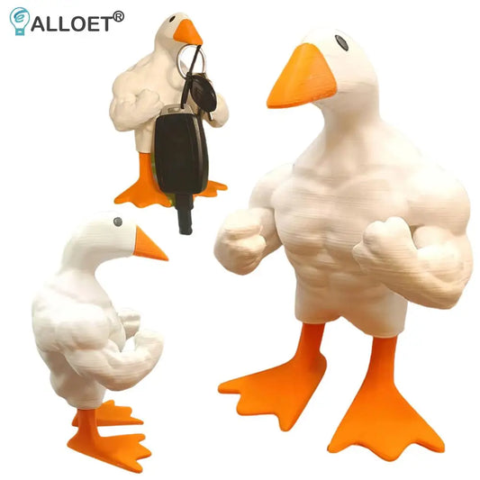 Porte-Clés Magnétique Canard Musclé – Déco Fun et Originale