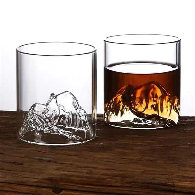 3D Mountain Whiskey Glass — Disponible en 200ML / 300ML / 350ML